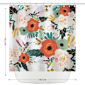 Miniatyrbillede 2 af 6: Bruseforhængssæt Vandtæt polyester Planter og blomster Bruseforhæng med 12 kroge til hjemmet Hotel Maskinvaskbart forhæng Vandtæt badeværelse Wi