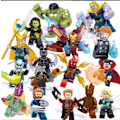 Miniatyrbild 3 av 3: 32 delar DC superhjältar set Avengers Minifigurer Samling Iron Man Loki Thor Thanos byggklossar klossar dockor leksaker för barn