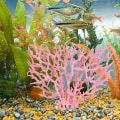 Miniatyrbilde 4 av 5: Kunstig Akvarium Korall Ornament Plast Fisk Tank Planter Dekorasjon for Akvarium Landskap (Rosa, Stor)