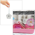 Miniatyrbild 5 av 5: Hamstersten, vita tänder rengöring mineralsten, tuggleksak för hamsterkanin små gnagare Chinchilla marsvin papegoja - plommonform