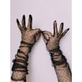 Miniatyrbild 3 av 5: Mesh för kvinnor - Operahandskar Spetshandskar Långa Tyllhandskar Stretchy Polka Dot Tea Handskar