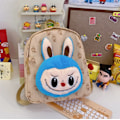 Miniatyrbild 1 av 2: Ny Barnryggsäck Labubu Skolväska Kawaii Plush Toy Ryggsäck Söt Cartoon Ryggsäck Exploded Toddler Bag blue