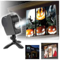 Miniatyrbilde 1 av 6: Halloween Jul Holografisk Projektor Vindusprojektor Led Holografisk Projeksjonslampe, 12 stykker