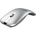 Miniatyrbillede 1 af 6: Sølv Trådløs Bluetooth Arc Mus til Laptop, Genopladelig Lydløs Foldbar Computermus, Ultratynd højre/venstre hånd USB-A dongle, 3 DPI til desktop tra