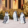 Miniatyrbilde 3 av 6: 3 stk. Julepingvin Akryl 50 LED Lysende Utendørs Figur Dekor (Liten)