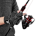 Miniatyrbillede 3 af 5: Herre Pro Climate Fiske Neopren Handsker & Gummi Greb Foldbar Finger/sort-L