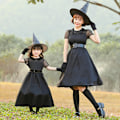 Miniatyrbilde 2 av 5: Halloween cosplay svart mesh heks cosplay foreldre-barn sminke p