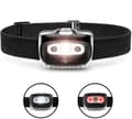 Mini blendingsfri hodelykt 3LED XPG hodelykt 3W+2 rødt lys 3AAALED h