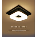 Miniatyrbillede 1 af 6: 12W LED Loftlampe, Nem Installation Moderne Sort Firkantet Overflademonteret Lampe Til Badeværelse Spisestue