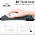 Miniatyrbild 2 av 6: Musmatta med handledsstöd, Memory Foam, Halkfri gummibas, Ergonomisk musmatta med handledsstöd - Smärtlindring, Bekväm datormusmatta för
