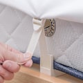 Miniatyrbillede 2 af 6: 4-delt udtrækkelig lagenholder husholdningsspænde sengetæppeclips usynlig spænde anti-afvigelse dyneclips vinter (grå)