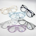 Miniatyrbillede 4 af 4: Transparent Computer Briller Stel Kvinder Mænd Anti Blåt Lys Runde Briller Blokerende Briller Optisk Brille open