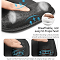 Miniatyrbild 5 av 6: Musmatta med handledsstöd, Memory Foam, Halkfri gummibas, Ergonomisk musmatta med handledsstöd - Smärtlindring, Bekväm datormusmatta för