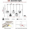 Miniatyrbild 3 av 6: Jul LED Julbelysning Nyhet Dekorativa hängande 3D-slingor med USB för inomhus, fönster, vägg, dörr, sovrum, utomhusbana, uppfart