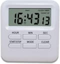 Digital Timer med 3 i 1 Klocka/Väckarklocka Funktion, Magnetisk Kökstimer, Nedräknings Stoppur Timer, Tidshantering för (Vit)