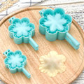 Miniatyrbild 1 av 5: 3 stycken blomformad Ravioli Dumplings Maker set, 3 Dumplings Form Maker-för hemköket (blomma)