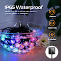 Miniatyrbild 3 av 6: 50 LED Solar String Lights, utomhus och inomhus String Lights, 7M & 8 Modes IP65 Vattentät Fairy Lights för trädgård, flerfärgad