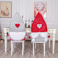 Miniatyrbild 1 av 6: 2st Julstolsöverdrag Julbordsstol Underlägg Svensk Tomte Gnome Style Julstol Cover Xmas Hem Köksdekorationer