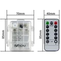 Miniatyrbild 5 av 6: 2 x 50 LED-batteri Fairy Lights på 5 meter Micro Silver 3AA-kabel Vattentätt batteri som drivs med 8-programs fjärrkontroll (flerfärgad)