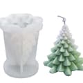 Juletre lysform furutre duftlys gips ornament DIY silikonform