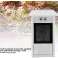 Miniatyrbild 6 av 6: Utomhustermometer inomhus, vattentät digital trådlös temperaturvakt (vit)