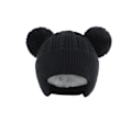 Miniatyrbillede 2 af 5: Strikket fleece-hue til børn, varm babyhue (sort)