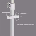 Miniatyrbillede 6 af 6: Glidende brusehovedholder til skinne - 18 x 30 mm - Rektangulær, firkantet udskiftelig håndholdt bruseholder, ABS krom brusehovedholder til badeværelse