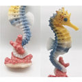 Miniatyrbillede 5 af 6: 2 stk. Søhest Akvariedekoration, Kunstig Søhest Polyresin Figur Ornament til Børn Undervisningsmodel