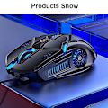 Miniatyrbild 4 av 4: Gaming Mouse Wired Mouse 6D 4-Speed ​​DPI RGB Gaming Mouse för PUBG Computer Laptop Gaming Mouse