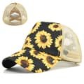 Solros Crossover Elastisk Mesh Hatt Bomull Hästsvans Basebollkeps Solskärm Hatt