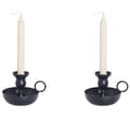 Svart Metall Smidesjärn Ljusstake Bröllopsfest Heminredning Ljusstake 2-pack