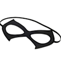 Miniatyrbild 4 av 5: 2 delar mode läder svart nattklubb maskerad mask överdriven