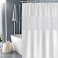 Miniatyrbillede 7 af 7: Bruseforhæng 200x180cm Badeforhæng Polyester og EVA Semi-Transparent Vandtæt Anti-skimmel til Badeværelse - Hvid