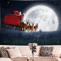 Miniatyrbild 2 av 5: Jultapet Vägghängande, Jultomten och Älg Gobeläng Estetisk Gobeläng Väggdekor för sovrum, vardagsrum, 59 X 79 tum (älg)