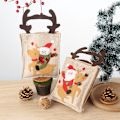 Miniatyrbild 2 av 5: Julklappspåse söt snögubbe älgbroderi presentpåse rådjurshornspåse godispåse 28,5*15cm