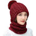 Miniatyrbild 1 av 7: Vinter multifunktionell hattscarf för kvinnor i ett stycke öronskydd
