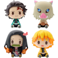 Miniatyrbillede 1 af 5: Style Demon Slayer Anime Kagedekorationsfigurer, PVC Modeldukker Q Version Zenitsu Nezuko Inosuke Actionfigur Statuer