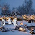 Miniatyrbilde 2 av 6: 3 stk. Julepingvin Akryl 50 LED Lysende Utendørs Figur Dekor (Liten)