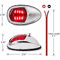 Miniatyrbillede 5 af 6: 2 STK LED Bådnavigationslys, Bådbovlys, Marine Bådnavigationslampe. Perfekt til Ponton, Skeeter, Power Boat og Skiff (Elektropletteret sølv