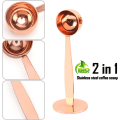 Miniatyrbillede 6 af 6: Espressoske og Tamper Kaffe Måleske Rustfrit Stål Måleske Kværn Kaffe Ske K Cup 30ML Kaffe Ske 2 i 1 Pulver Hammer T