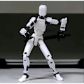 Miniatyrbild 2 av 7: T13 Action Figure, Titan 13 Action Figure, Robot Action Figure, 3D Printed Action[HK] black+white
