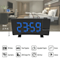 Miniatyrbillede 6 af 7: LED Multifunktionel Projektion FM Radio 2 Alarmer 4 Ur Lysstyrke Justerbar med USB Opladningsport