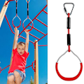 Miniatyrbild 2 av 4: Färgglada Swing Gymnastikringar Utomhus Bakgårdar Lekset Lekplatsutrustning Ring röd