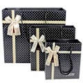 Miniatyrbillede 1 af 4: 9 stk. sorte tote bags i dråbeform, tøj i høj farve, papirposer, gaveposer, små gaveposer, gaveemballageposer