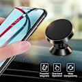 Miniatyrbillede 2 af 5: Bærbar Magnetisk Bilholder - Magnetisk Biltelefonholder 360° Rotation Stærk Magnet Smartphone Holder - Sort