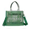 Miniatyrbild 1 av 3: Ny transparent crossbody väska kvinnligt mode tidvatten stor kapacitet axel  Tote väska dark green