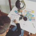 Pikkukuva 6 / 6: Retro-taskukello Kompassi Pohjoinen Kompassi Metalli Käännettävä Lahjakompassi