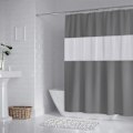 Miniatyrbillede 1 af 7: Bruseforhæng 200x180cm Badeforhæng Polyester og EVA Semi-Transparent Vandtæt Anti-skimmel til Badeværelse - Grå