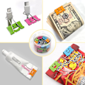 Miniatyrbillede 4 af 5: Farvede Papirclips med Ansigt, 48 stk. 25 mm Medium Assorterede Smile Bull Clips Multi Farve Søde Hule Smilende til Kontor