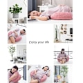 Miniatyrbillede 7 af 7: Multifunktionel Pink U-formet Graviditets Pude til Støtte af Maven Side Sovende Gravide Kvinder Kropspuder til Barsel